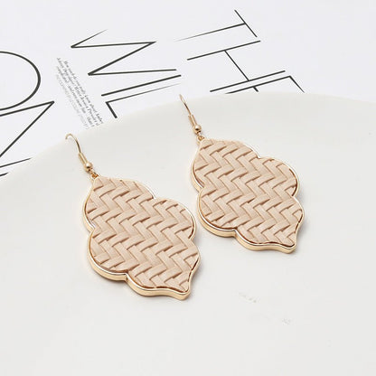 Abalone Shell Leopard Geometric Earrings-Jewearrings