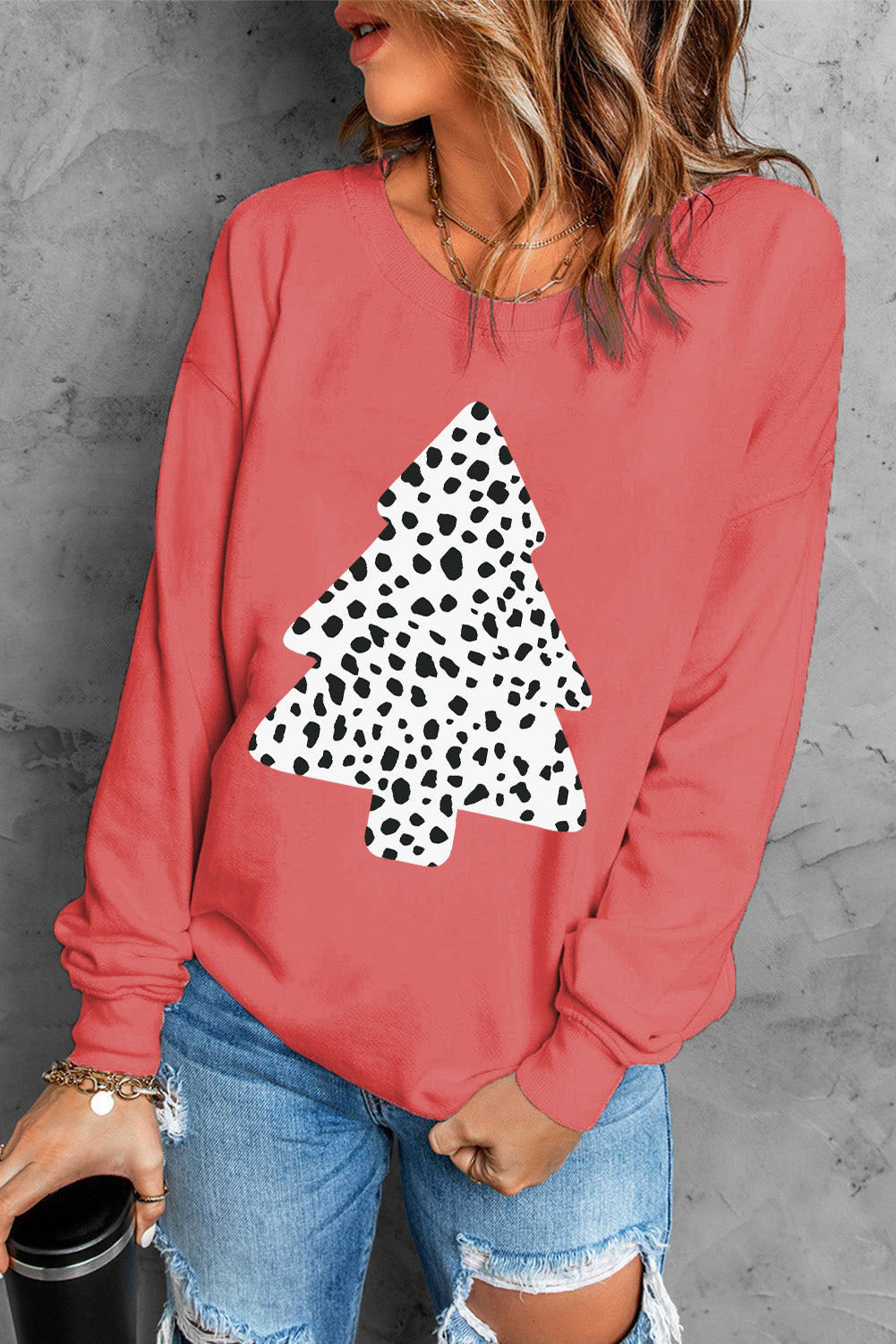 Christmas Tree Graphic Sweatshirt-Jewearrings