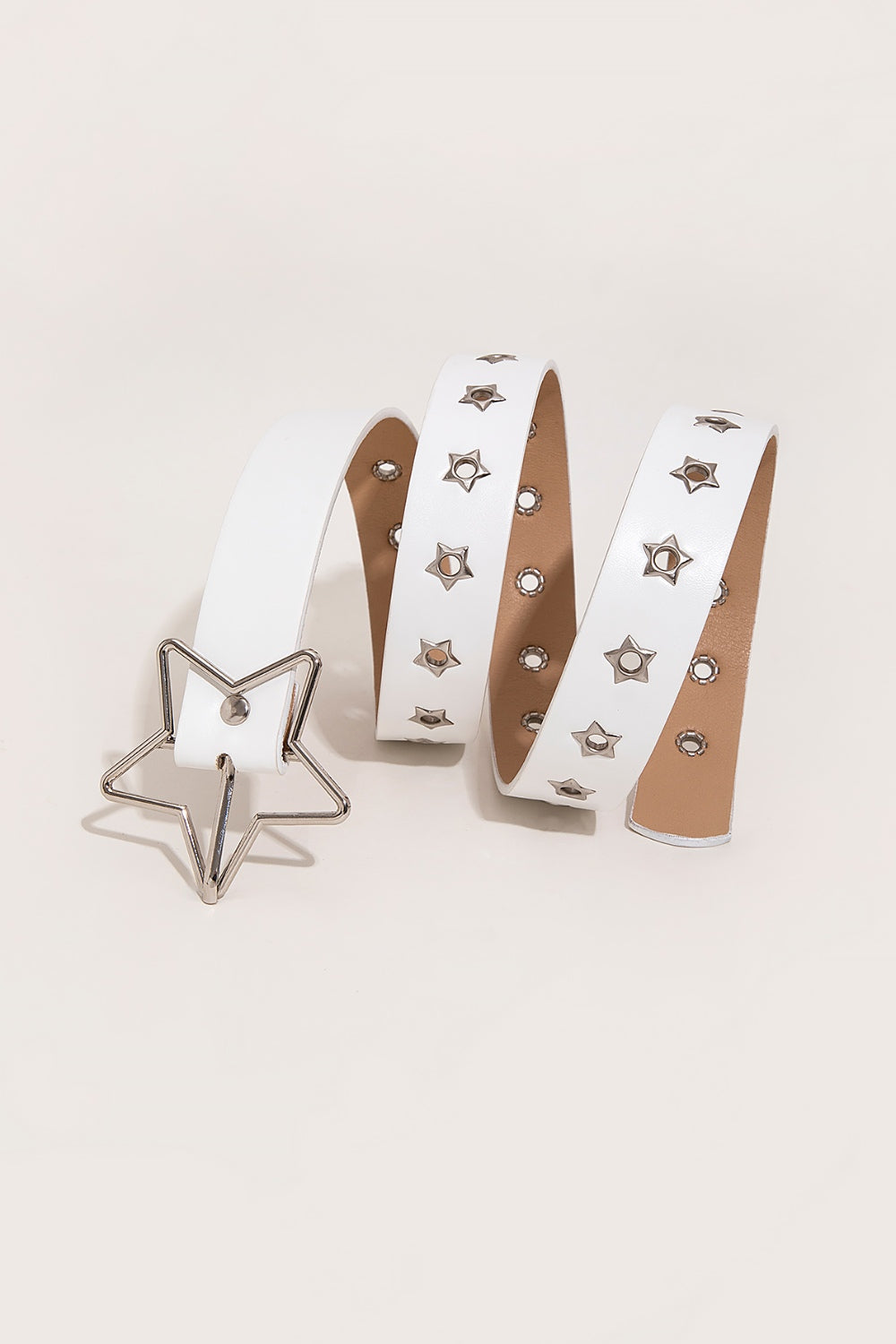 PU Leather Star Shape Buckle Belt-Jewearrings