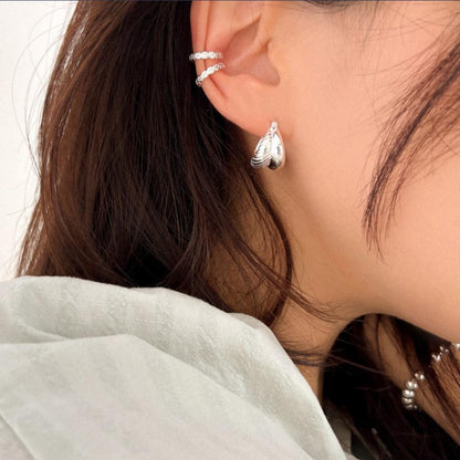 Simple Fashion 925 Sterling Silver Double Stud Earrings For Women-Jewearrings