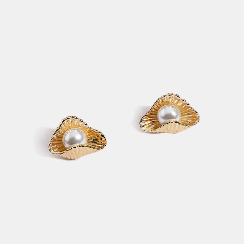 Accessories Marine Shell Pearl Stud Earrings-Jewearrings