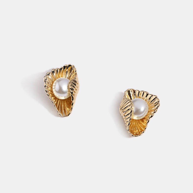 Accessories Marine Shell Pearl Stud Earrings-Jewearrings