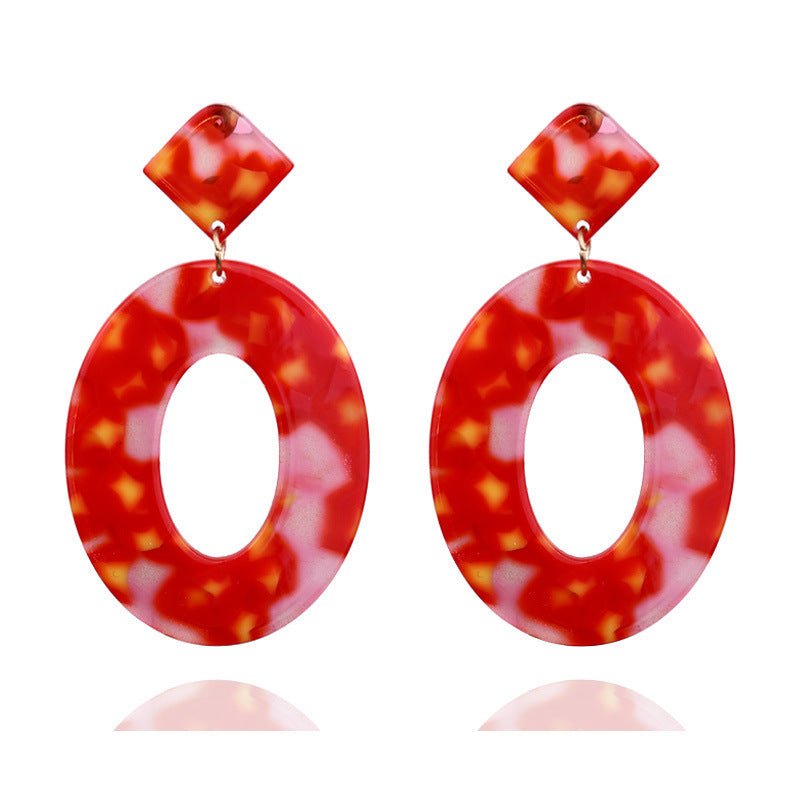 Acrylic acetate earrings-Jewearrings