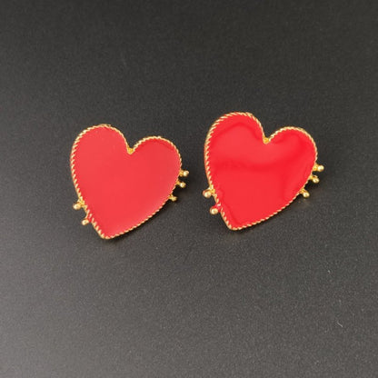 Acrylic Acetate Heart Earrings-Jewearrings