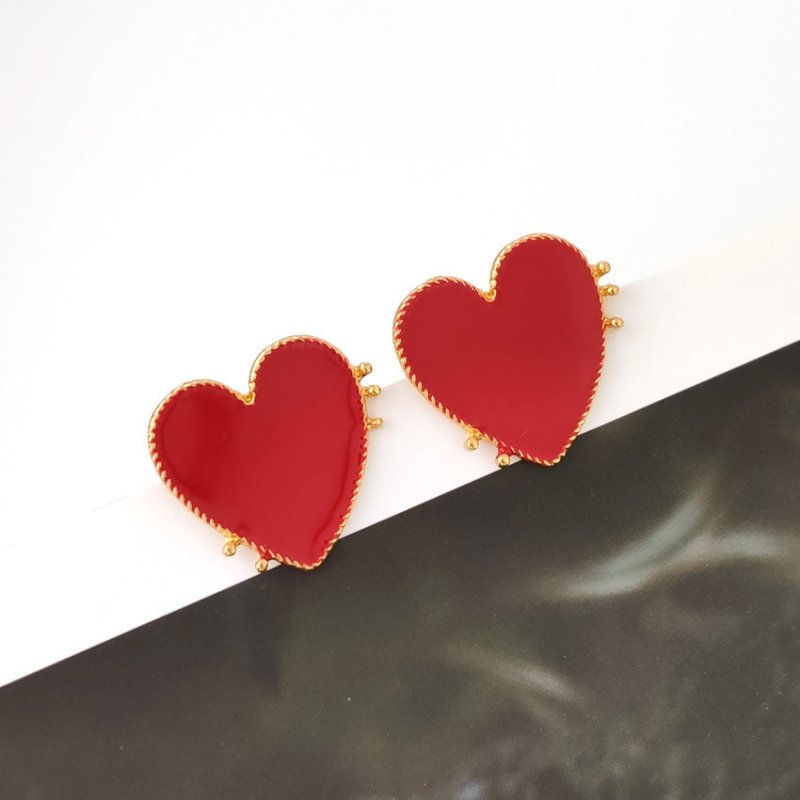 Acrylic Acetate Heart Earrings-Jewearrings