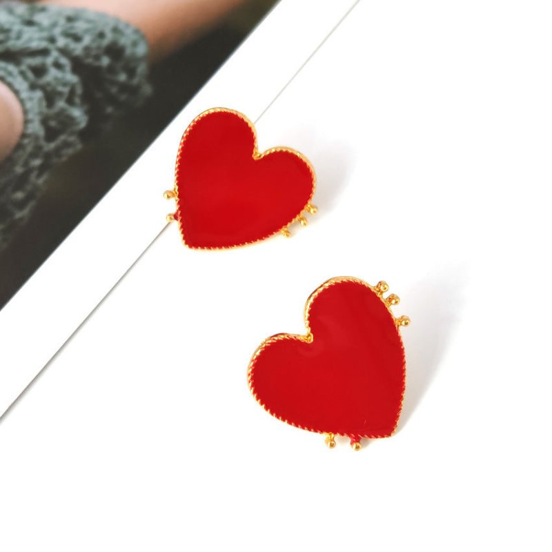 Acrylic Acetate Heart Earrings-Jewearrings