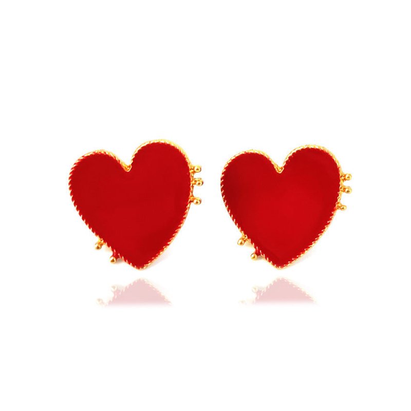 Acrylic Acetate Heart Earrings-Jewearrings