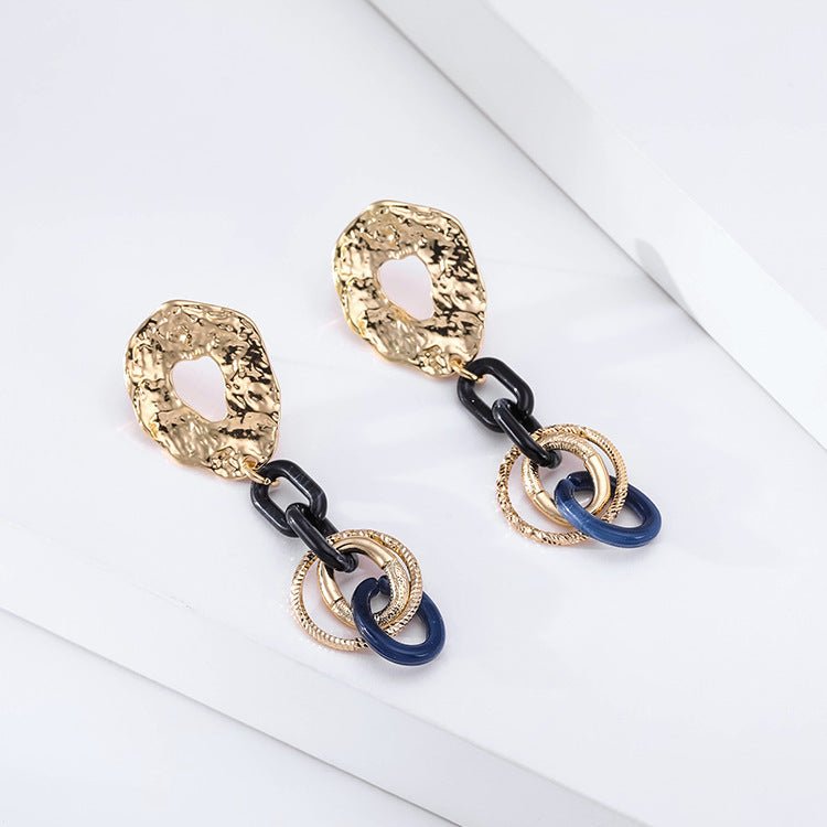 Acrylic Alloy Long Earrings 925 Silver Needle Female-Jewearrings