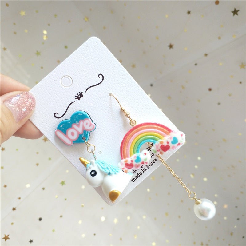 Acrylic circus cartoon earrings-Jewearrings