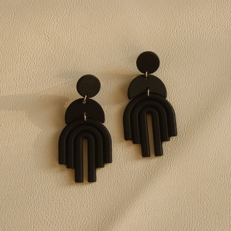 Acrylic Clay Lacquer Earrings-Jewearrings