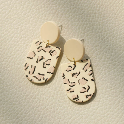 Acrylic Clay Lacquer Earrings-Jewearrings