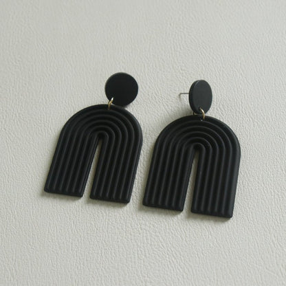 Acrylic Clay Lacquer Earrings-Jewearrings