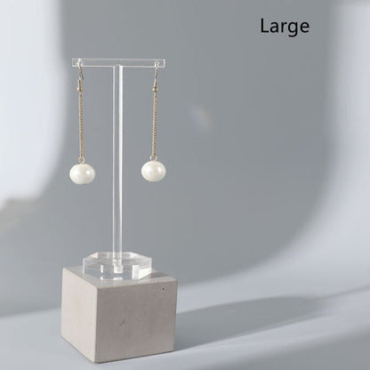 Acrylic Clear T Earring Stud Earrings Display Stand-Jewearrings