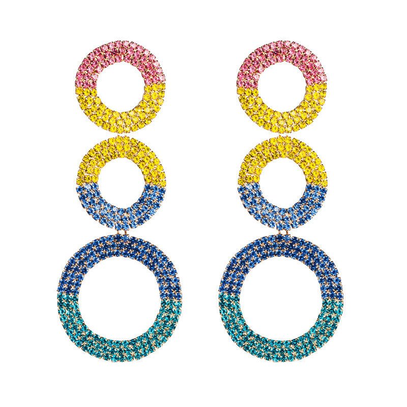 Acrylic diamond earrings-Jewearrings