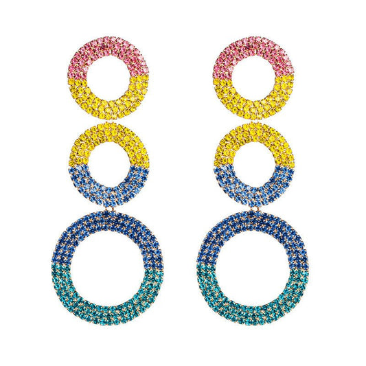 Acrylic diamond earrings-Jewearrings