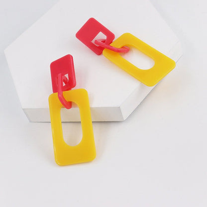 Acrylic Earrings Acetate Plate Geometric Earrings-Jewearrings