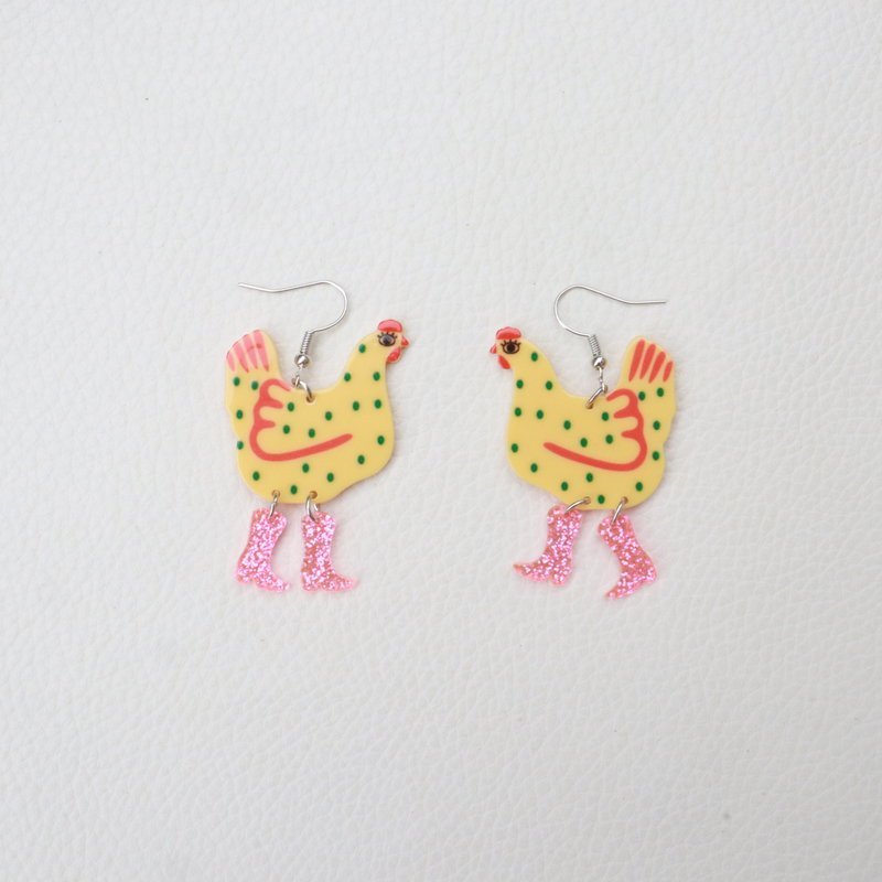 Acrylic Earrings Funny High Heels-Jewearrings