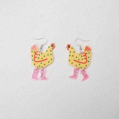 Acrylic Earrings Funny High Heels-Jewearrings