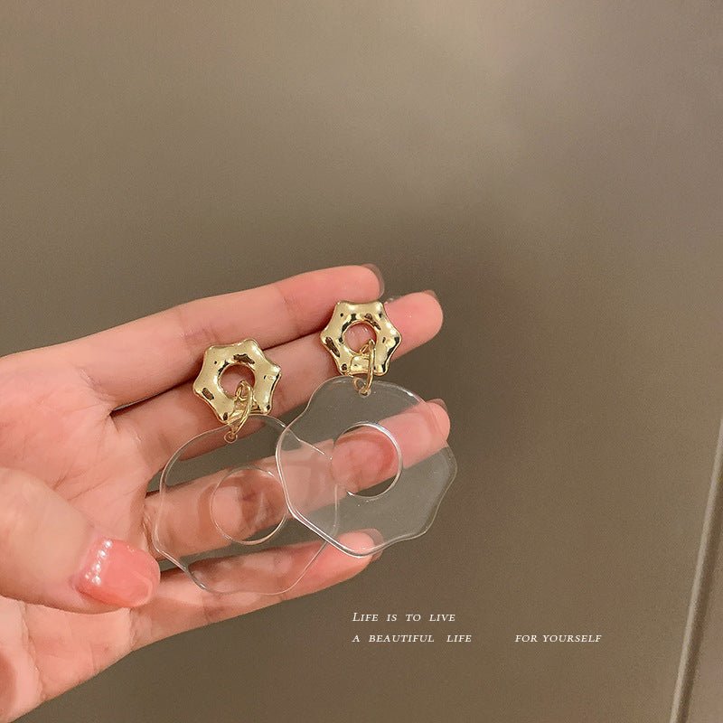 Acrylic Flower Earrings Hollow Fashion-Jewearrings