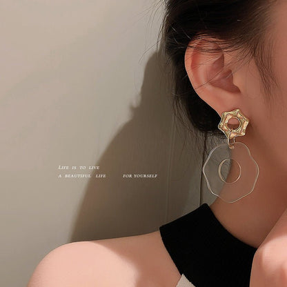 Acrylic Flower Earrings Hollow Fashion-Jewearrings