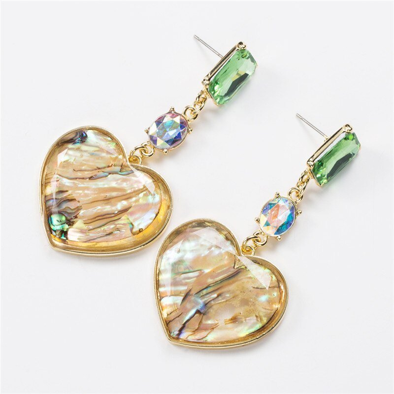 Acrylic Heart Earrings-Jewearrings