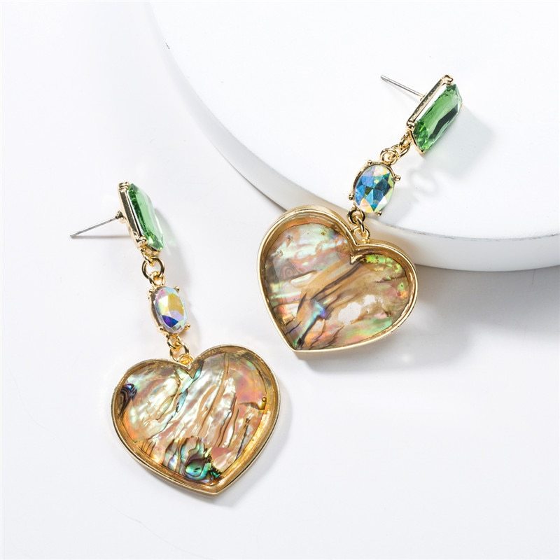 Acrylic Heart Earrings-Jewearrings