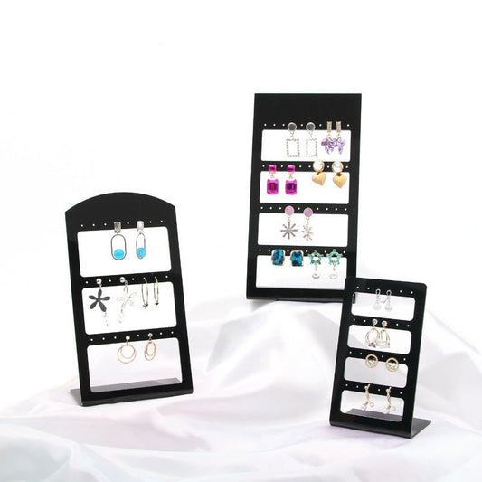 Acrylic Jewelry Rack Black Cut-out Stud Earrings Eardrops Holder Jewelry Display Shooting Stall Props-Jewearrings