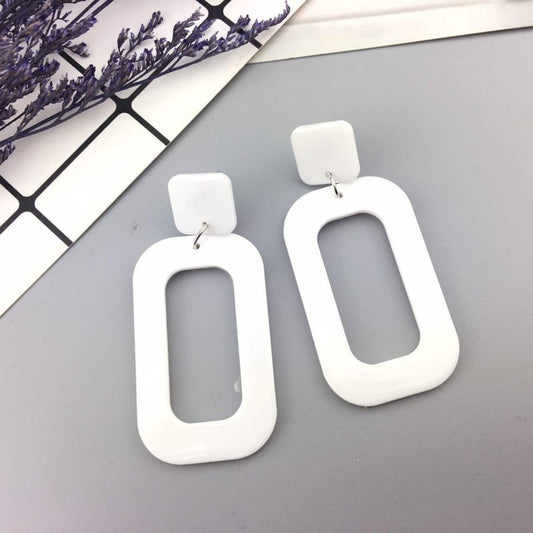 Acrylic Large Ring Fashion Earrings-Jewearrings