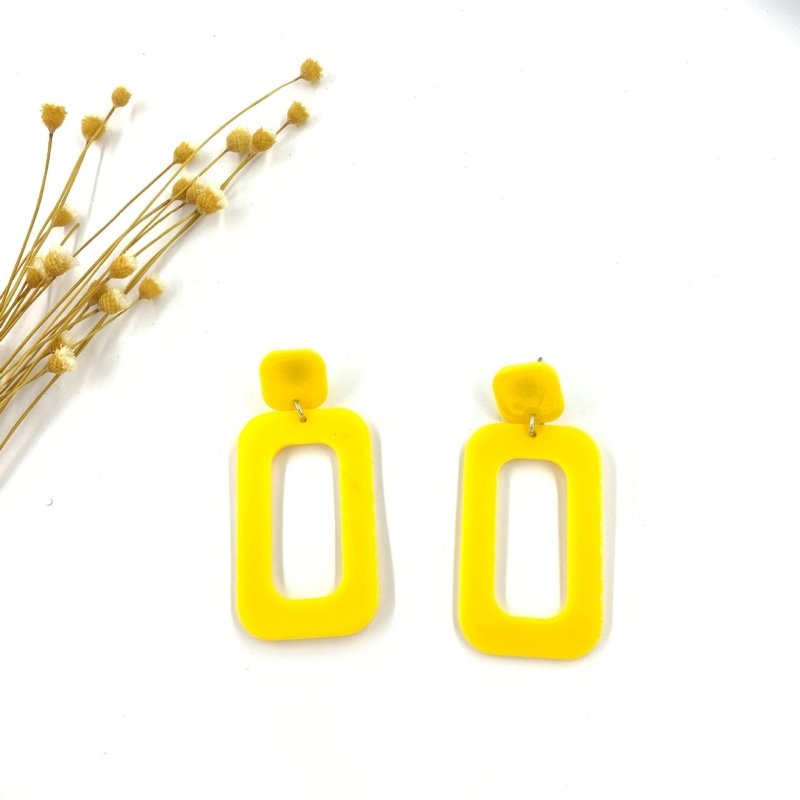 Acrylic Large Ring Fashion Earrings-Jewearrings