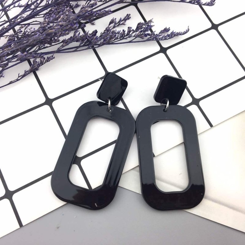 Acrylic Large Ring Fashion Earrings-Jewearrings