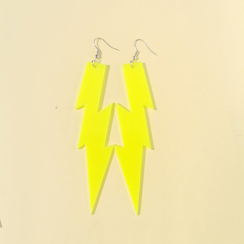 Acrylic Lightning Earrings And Earrings With Other Exaggerations-Jewearrings