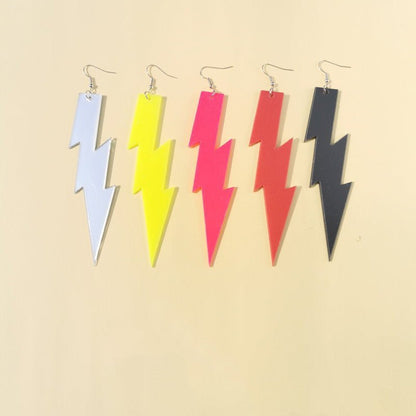 Acrylic Lightning Earrings And Earrings With Other Exaggerations-Jewearrings