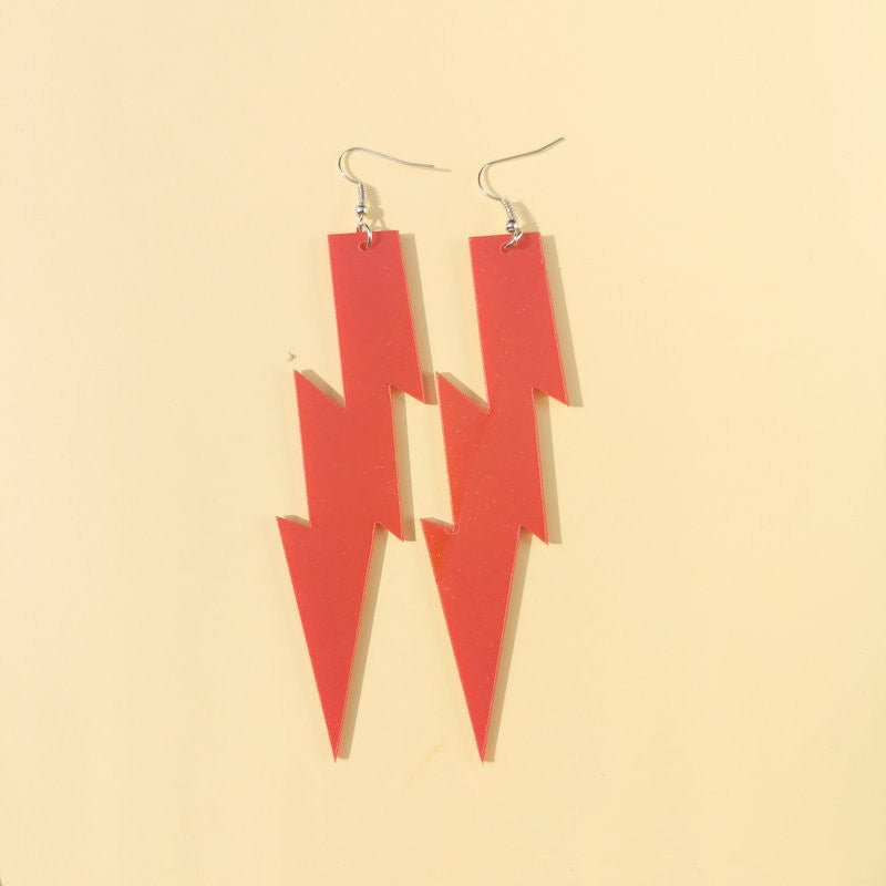 Acrylic Lightning Earrings And Earrings With Other Exaggerations-Jewearrings