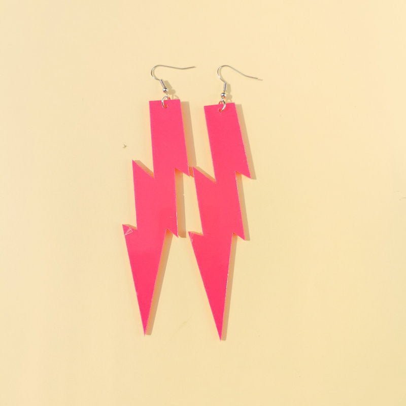 Acrylic Lightning Earrings And Earrings With Other Exaggerations-Jewearrings