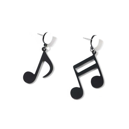 Acrylic note earrings-Jewearrings