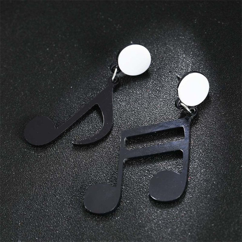 Acrylic note earrings-Jewearrings