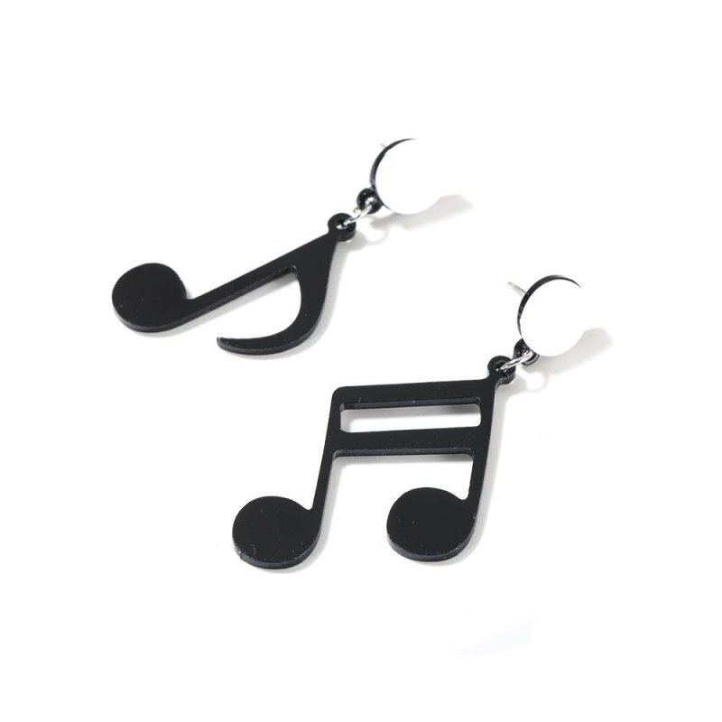 Acrylic note earrings-Jewearrings