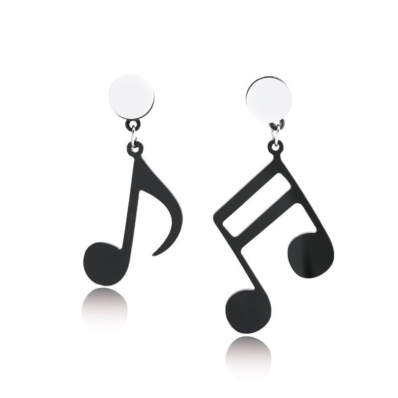 Acrylic note earrings-Jewearrings