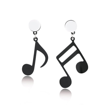 Acrylic note earrings-Jewearrings