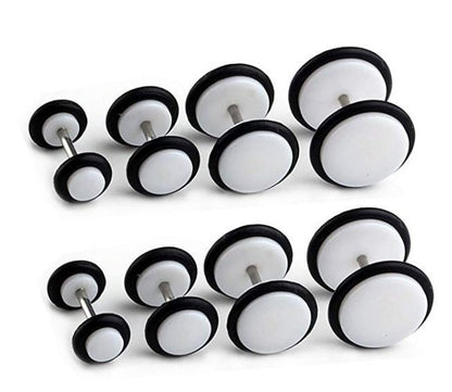 Acrylic Plus Belt Tire Round Cake Stud Earrings Dumbbell Stainless Steel-Jewearrings