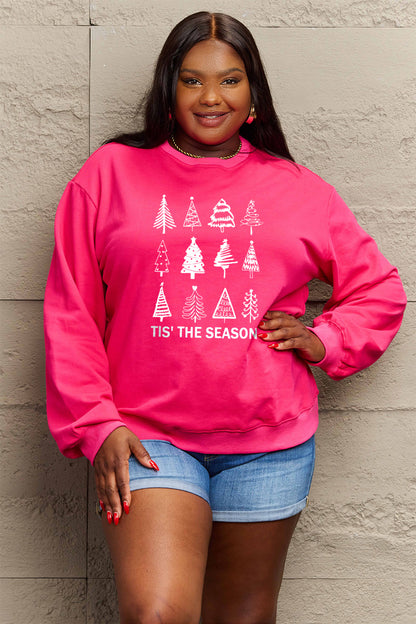 Simply Love Full Size Christmas Tree Graphic Sweatshirt-Jewearrings