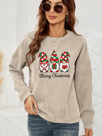 MERRY CHRISTMAS Graphic Sweatshirt-Jewearrings