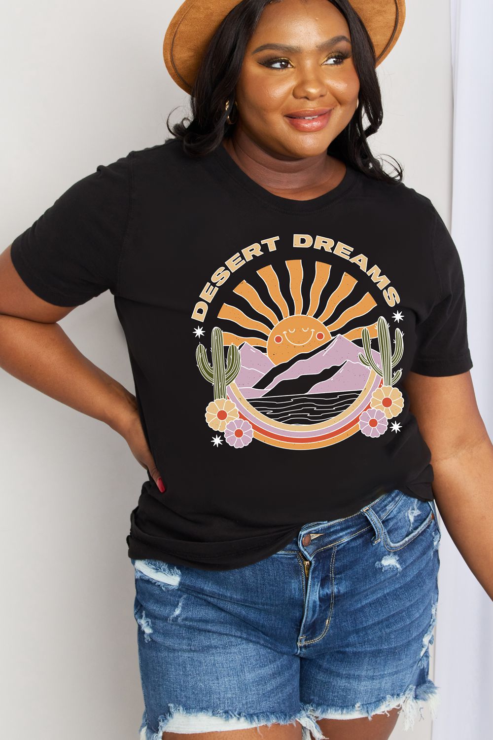 Simply Love Full Size DESERT DREAMS Graphic Cotton Tee-Jewearrings