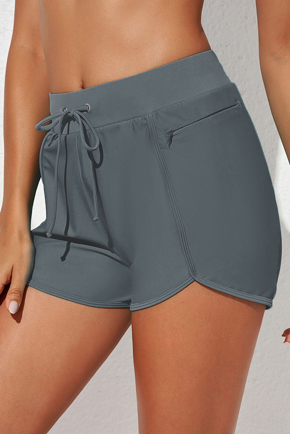 Drawstring Waist Swim Shorts-Jewearrings