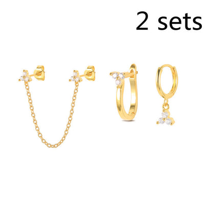 Earrings Ear Clips Bone Clip Set 4-piece Combination-Jewearrings