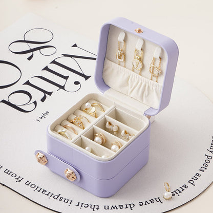 Fashion Convenient Stud Earrings Mini Jewelry Box-Jewearrings