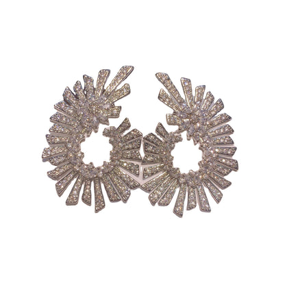 Symmetrical Flower OL Temperament Simple And Wild 925 Silver Stud Earrings-Jewearrings