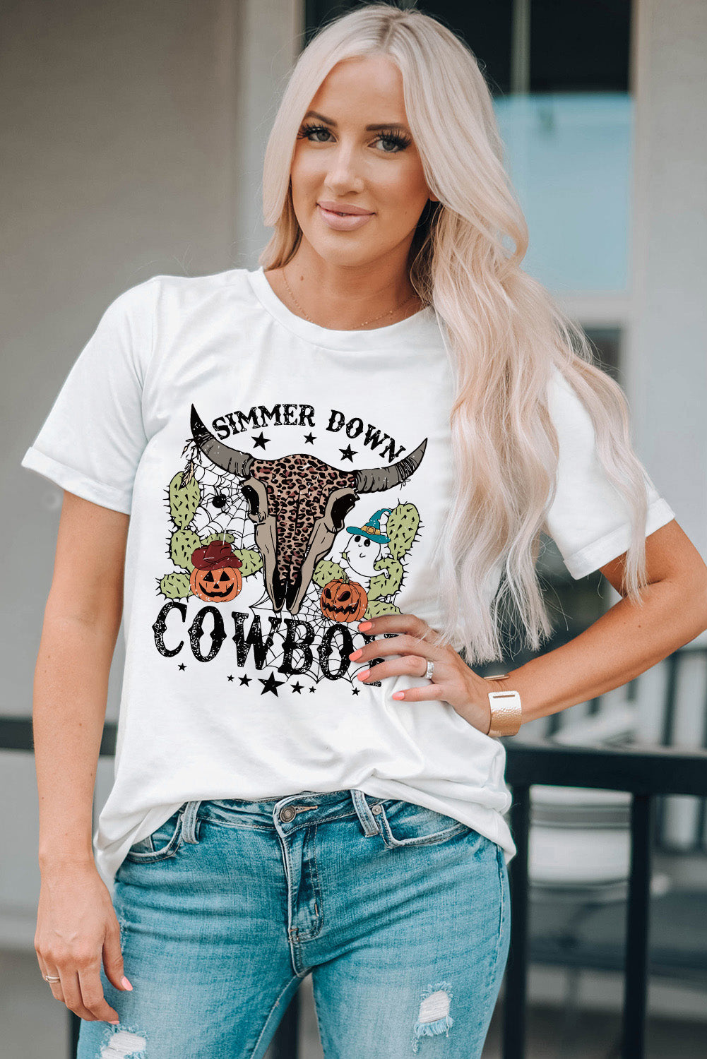 COWBOY Graphic Short Sleeve T-Shirt-Jewearrings