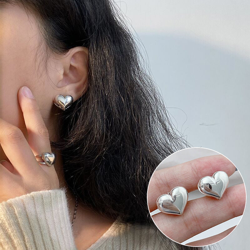 Korean Version Of 925 Silver Personality Lava Earrings Female-Jewearrings