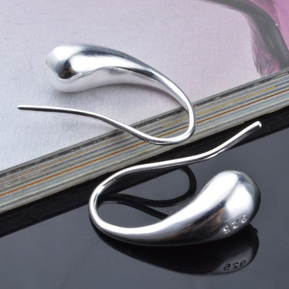 Fashionable Silver Plated Waterdrop Earrings-Jewearrings